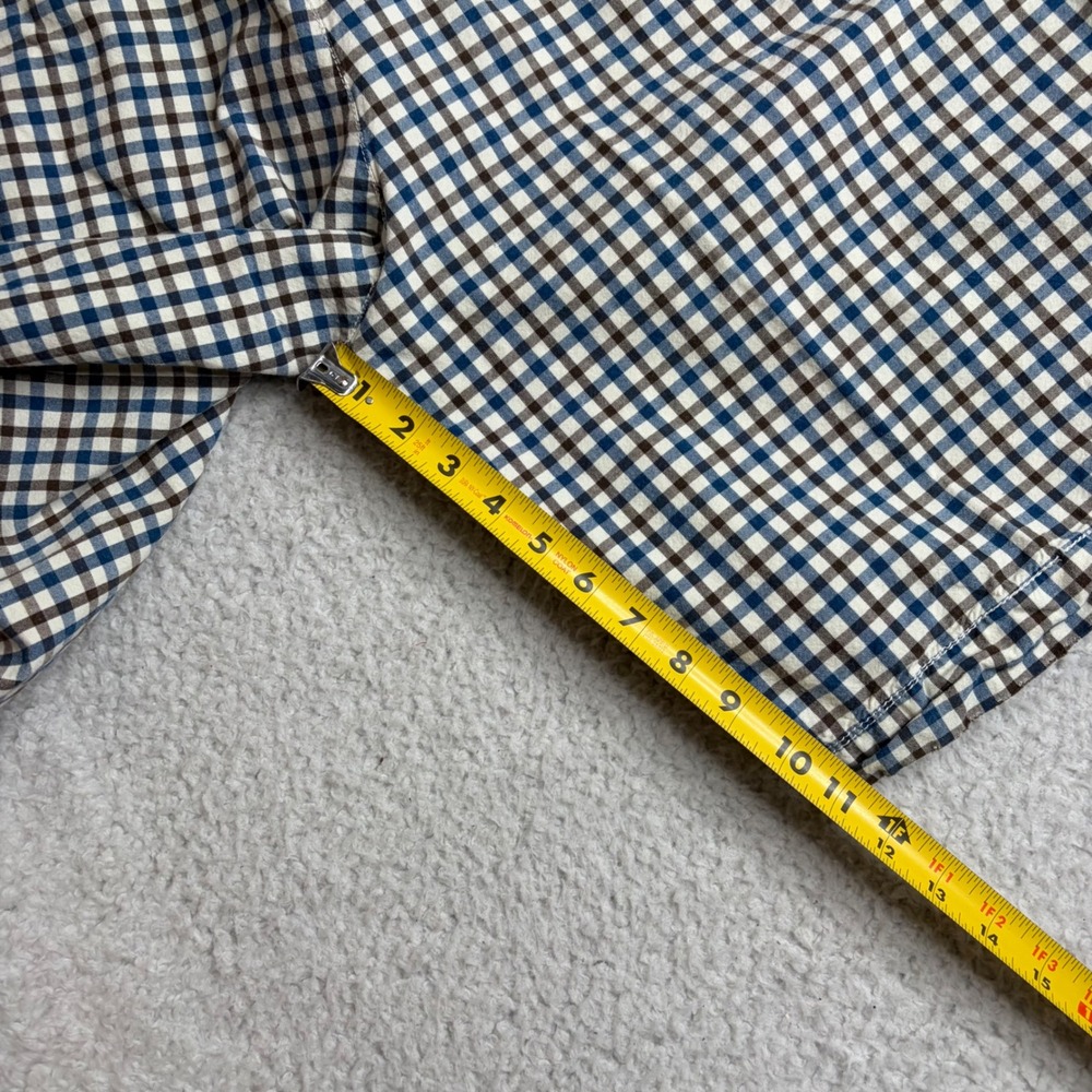 American Eagle Plaid baggy Shorts Mens 34 Blue Brown skater Y2K Longer Length - Picture 5 of 8
